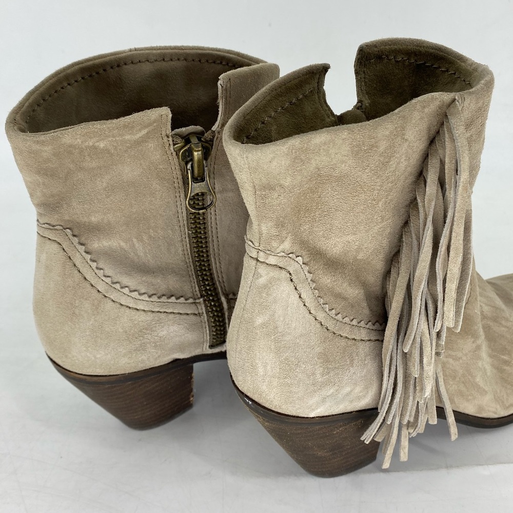 Sam Edelman Tan Ankle Boots with Fringe - Picture 7 of 10
